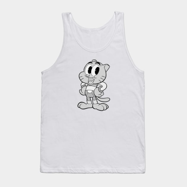 Gumball 1930s rubber hose cartoon style Tank Top by Kevcraven